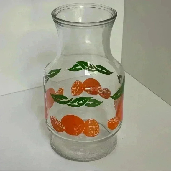 Anchor Hocking 1987  large retro style orange juice pitcher - Picture 2 of 6